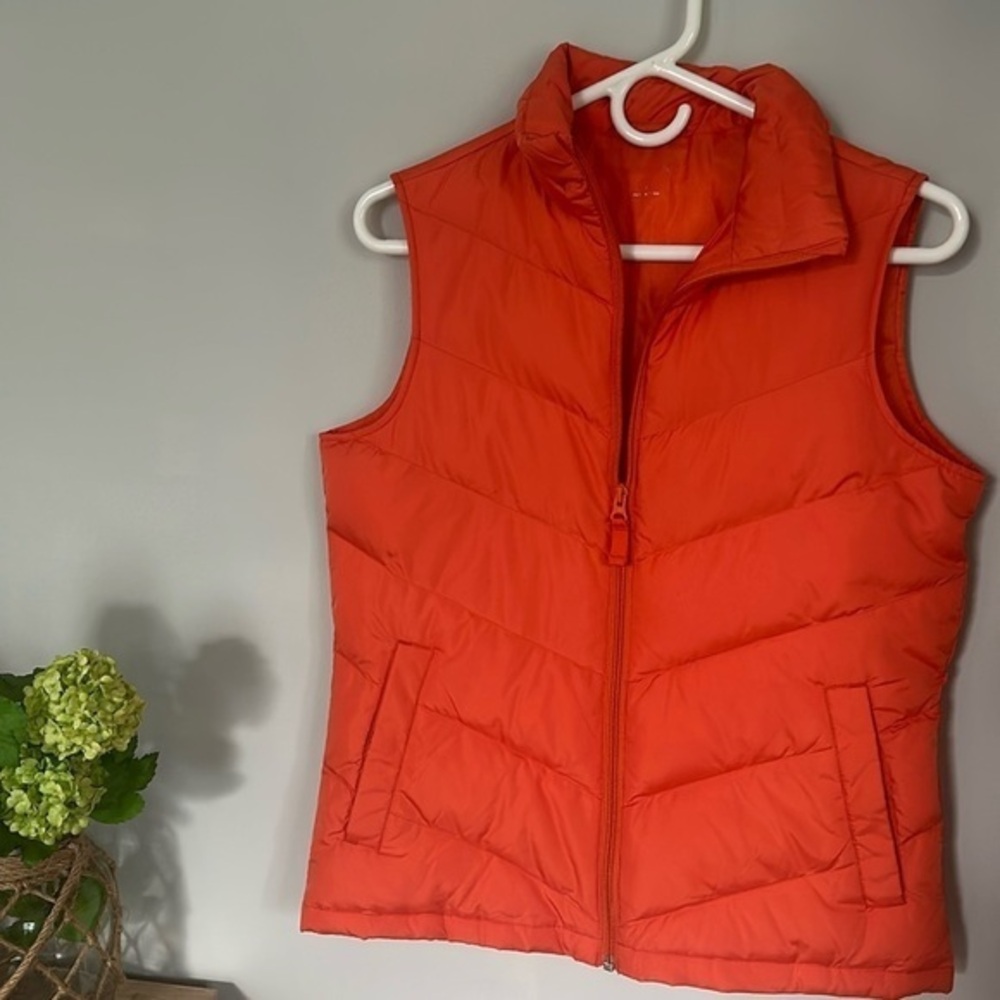 Orange Land’s End puffer vest ladies size XS Clemson Florida auburn gameday